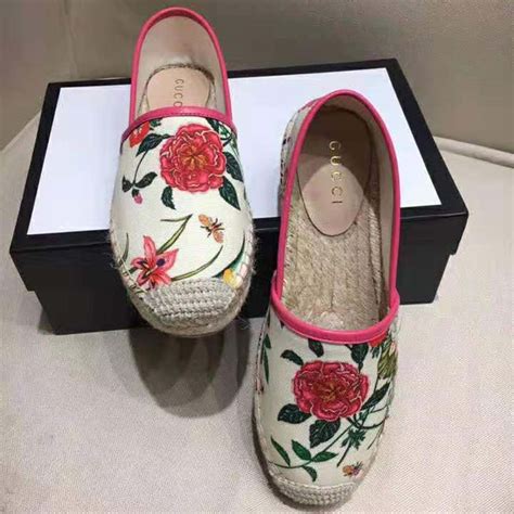 gucci espadrilles flowers|Gucci espadrilles women outfit.